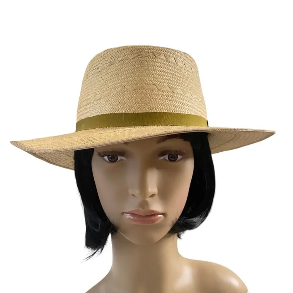 Puerto Fino Colombian Straw Hat Size 7 1/2 Tan Fedora